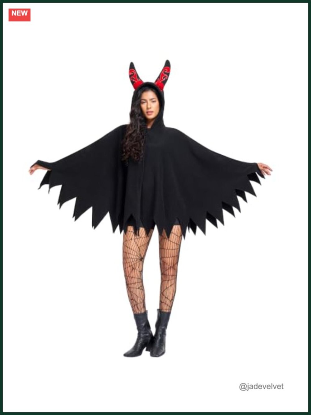 Womens Mothman Halloween Cape Hooded Poncho One Size Cosplay Costume